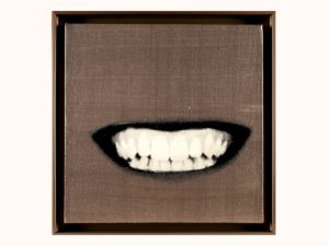 Christopher Makos: Boca de Andy Warhol (plateada) (1990). Serigrafía y pintura sobre lienzo (25 x 25 cm)