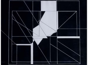 Pablo Palazuelo: Trazas del cuatro. Varia 7 1985-86 (1987) Gouache sobre papel (51 x 65 cm)