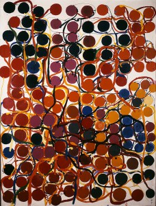 Atsuko Tanaka: Peinture (1960). Óleo sobre lienzo (143 x 109,5 cm)